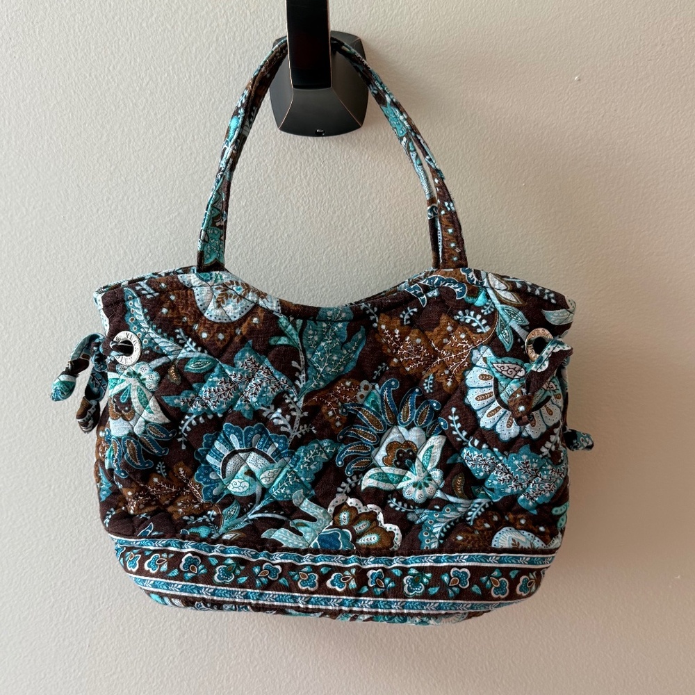 Vera Bradley Retired Java Blue Sherry Purse - Picture 2 of 3